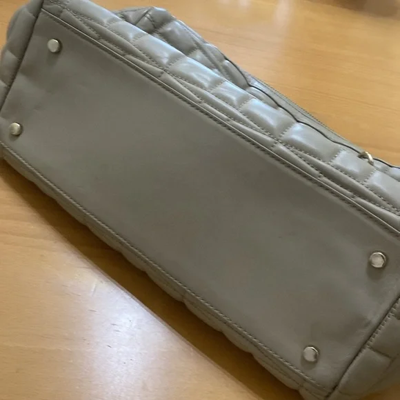 Kate Spade Boston Bag Quilted Tan Lambskin Leather Satchel - Picture 8 of 8